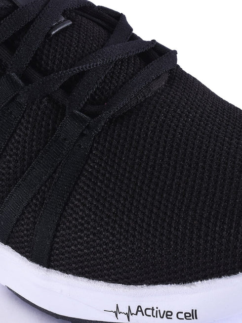 WYNK Black Men's Running Shoes